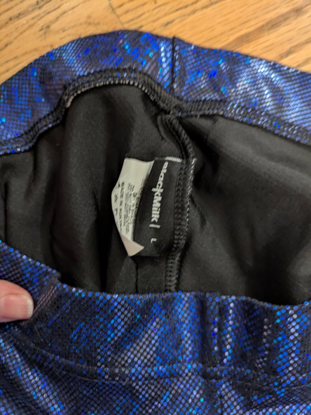 Blackmilk Clothing Shattered Sapphire Leggings M - Picture 4 of 8